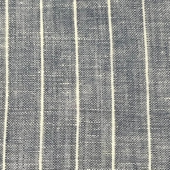 UNTUCKit Men's Linen Striped Long Sleeve Shirt, Blue, L - Picture 5 of 6